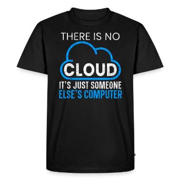 There Is No Cloud Programming Software Programmer - Men's Premium Organic T-Shirt - black - Front - Nico (187cm)