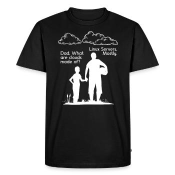 From What Are Clouds Programmer Scoder - Men's Premium Organic T-Shirt - black - Front - Nico (187cm)