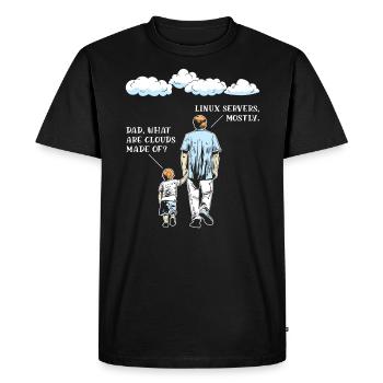 From What Are Clouds Programmer Scoder - Men's Premium Organic T-Shirt - black - Front - Nico (187cm)