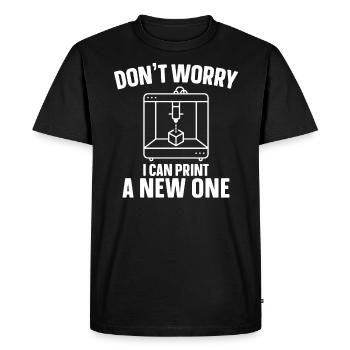 Ne vous inquiétez pas, je peux imprimer une nouvelle impression 3D - T-shirt Premium bio Homme - noir - Devant - Nico (187cm)