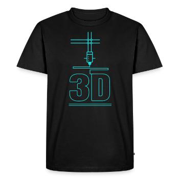 Imprimante 3D Printing CAD Modeling Filament 3D - T-shirt Premium bio Homme - noir - Devant - Nico (187cm)