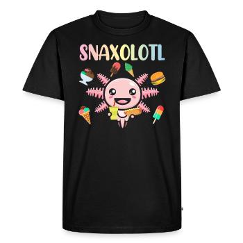 Sanxolotl Axolotl Mange de l’axolotl poisson migrateur - T-shirt Premium bio Homme - noir - Devant - Nico (187cm)