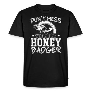 Ne te couche pas Avec Le toit de miel An Dachs - T-shirt Premium bio Homme - noir - Devant - Nico (187cm)