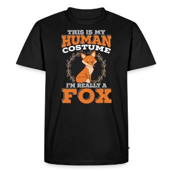 I'm Really A Fox Cute Foxes Vixen Wildlife Animal - Men's Premium Organic T-Shirt - black - Front - Nico (187cm)