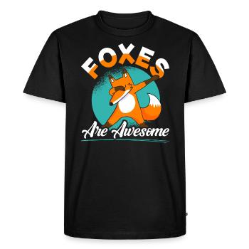 Les renards Sont fantastiques Renards Rouges - T-shirt Premium bio Homme - noir - Devant - Nico (187cm)