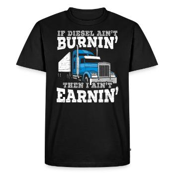 Si le diesel ne brûle pas, je ne mérite rien de camion - T-shirt Premium bio Homme - noir - Devant - Nico (187cm)