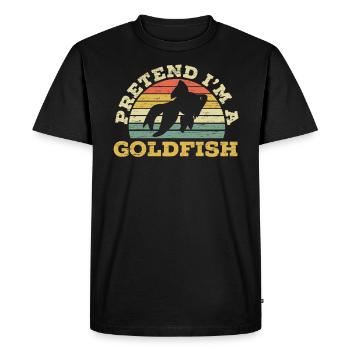 Prétendez que je suis un poisson rouge Aquarist Fishkeeper - T-shirt Premium bio Homme - noir - Devant - Nico (187cm)