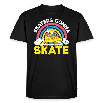 Patineurs vont à Patiner Roller Skating Rollerblades - T-shirt Premium bio Homme - noir - Devant - Nico (187cm)