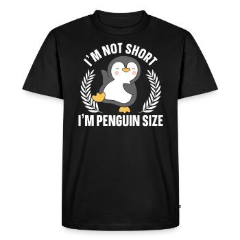 I'm Not Small, I'm Penguin Size - Men's Premium Organic T-Shirt - black - Front - Nico (187cm)