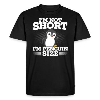 I'm Not Small, I'm Penguin Size - Men's Premium Organic T-Shirt - black - Front - Nico (187cm)