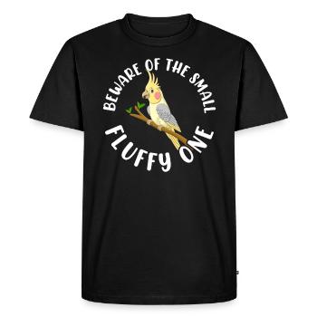 Méfiez-vous de La Petite Perruche - T-shirt Premium bio Homme - noir - Devant - Nico (187cm)