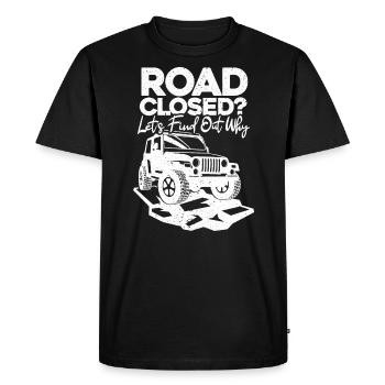 - La route est fermée ? 4x4 hors route - T-shirt Premium bio Homme - noir - Devant - Nico (187cm)