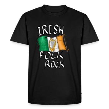 Irish Folk Rock - Men's Premium Organic T-Shirt - black - Front - Nico (187cm)