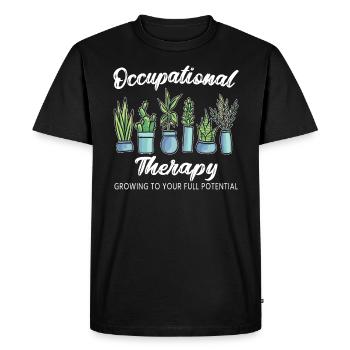 Ergothérapie OT Soins médicaux - T-shirt Premium bio Homme - noir - Devant - Nico (187cm)