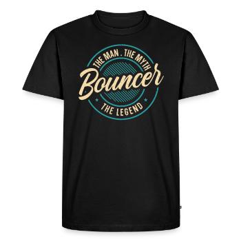 Bouncer The Man The Myth The Legend Security Guard - Men's Premium Organic T-Shirt - black - Front - Nico (187cm)