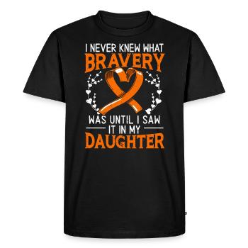 I Never Knew What Bravery Is Leukemia Cancer - Men's Premium Organic T-Shirt - black - Front - Nico (187cm)
