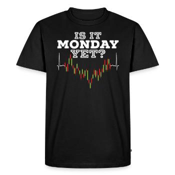 C’est déjà lundi Trader Trader - T-shirt Premium bio Homme - noir - Devant - Nico (187cm)