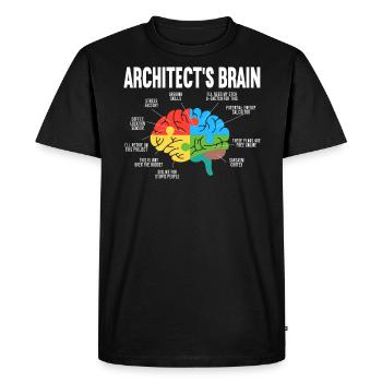 Architect Brain Humor Architecture Architect - Men's Premium Organic T-Shirt - black - Front - Nico (187cm)