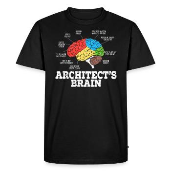Architect Brain Humor Architecture Architect - Men's Premium Organic T-Shirt - black - Front - Nico (187cm)