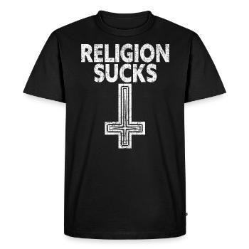 Religion Agaçant anti-agnostique agnostique religieux - T-shirt Premium bio Homme - noir - Devant - Nico (187cm)