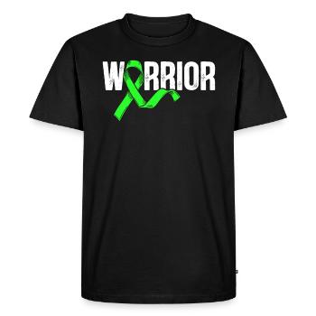 Lymph gland cancer Warrior Non-Hodgkin's lymphoma - Men's Premium Organic T-Shirt - black - Front - Nico (187cm)