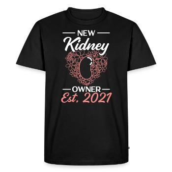 Nouveau propriétaire de reins Don d’organes - T-shirt Premium bio Homme - noir - Devant - Nico (187cm)