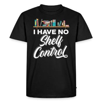 Je n’ai pas de contrôle des étagères Livres Lire - T-shirt Premium bio Homme - noir - Devant - Nico (187cm)