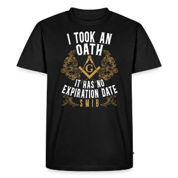 J’ai juré juré franc-maçon - T-shirt Premium bio Homme - noir - Devant - Nico (187cm)
