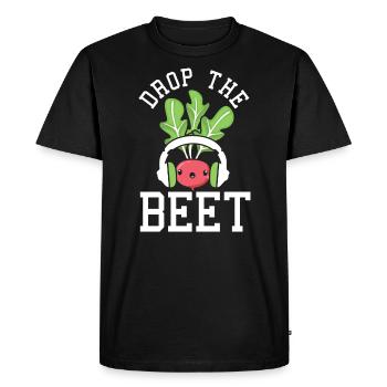 Drop The Beet Vegetarian Vegan - Men's Premium Organic T-Shirt - black - Front - Nico (187cm)