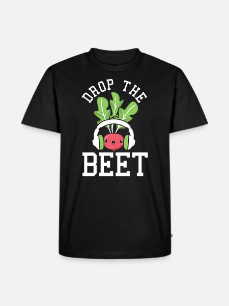 Drop The Beet Vegetarier Veganer - Männer Premium Bio T-Shirt - Schwarz