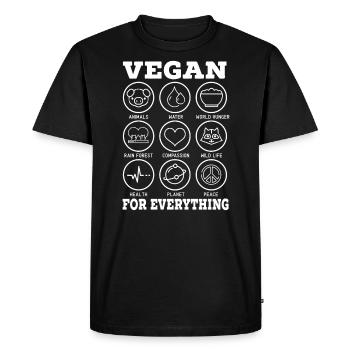 Vegans for everything Veganism Vegan - Men's Premium Organic T-Shirt - black - Front - Nico (187cm)