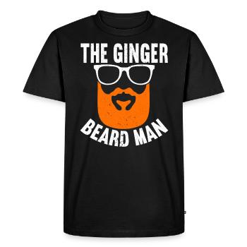 L’homme à barbe de gingembre Roux Irlandais roux - T-shirt Premium bio Homme - noir - Devant - Nico (187cm)
