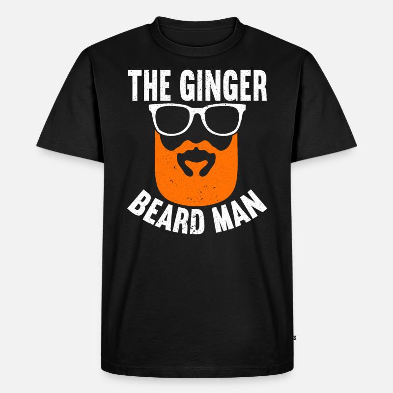 Der Ingwerbartmann Rothaariger Rothaariger Ire - Männer Premium Bio T-Shirt - Schwarz