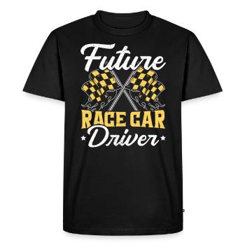 Futur pilote de voiture de course Drag Racing Racer - T-shirt Premium bio Homme - noir - Devant - Nico (187cm)