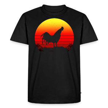 Rooster lmp - Men's Premium Organic T-Shirt - black - Front - Nico (187cm)