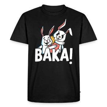 Baka Anime Lover Manga Reader Animation Otaku - T-shirt Premium bio Homme - noir - Devant - Nico (187cm)