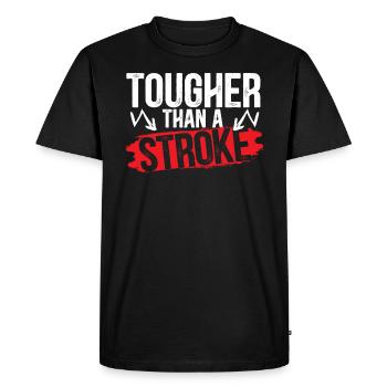 Toughter Than A Stroke Awareness Brain Attack - Men's Premium Organic T-Shirt - black - Front - Nico (187cm)