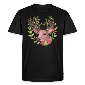 Rennes Noël Noël Noël - T-shirt Premium bio Homme - noir - Devant - Nico (187cm)