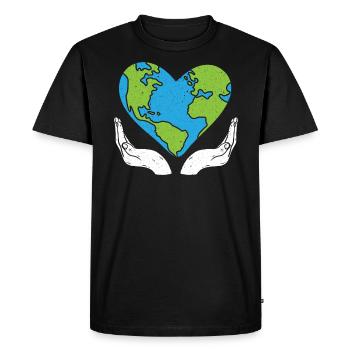 World Peace End Hate International Day Of Peace - Men's Premium Organic T-Shirt - black - Front - Nico (187cm)