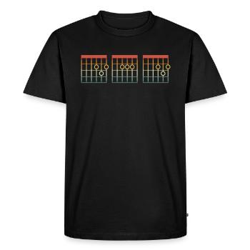 Guitare Papa Guitariste Instrumentiste Musicien Père - T-shirt Premium bio Homme - noir - Devant - Nico (187cm)