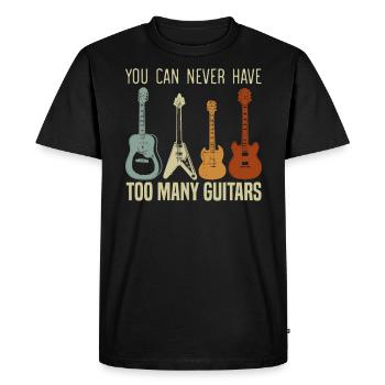 You can never have too many guitar musicians - Men's Premium Organic T-Shirt - black - Front - Nico (187cm)