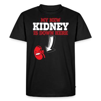 My New Kidney Is Here Transplant Organ Recipient - Men's Premium Organic T-Shirt - black - Front - Nico (187cm)