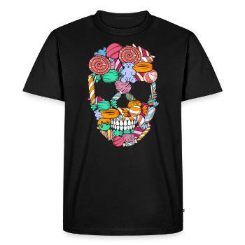 Candy Sweet Sugar Lollipop Dessert Foodie Candies - Men's Premium Organic T-Shirt - black - Front - Nico (187cm)