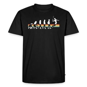 Badminton Evolution Joueur de badminton - T-shirt Premium bio Homme - noir - Devant - Nico (187cm)
