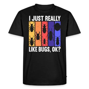 I like bugs entomology insects - Men's Premium Organic T-Shirt - black - Front - Nico (187cm)