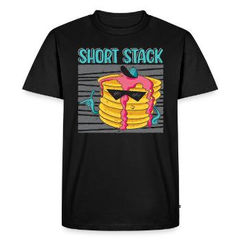 Short Stack Pancake Lover Breakfast Food Foodie - Men's Premium Organic T-Shirt - black - Front - Nico (187cm)