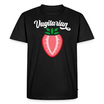 Vagitarien Adulte Humour Drôles Sales Blagues Sarcastiques - T-shirt Premium bio Homme - noir - Devant - Nico (187cm)