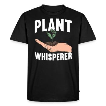 Plant Whisperer Agriculture Farmer Farming - Men's Premium Organic T-Shirt - black - Front - Nico (187cm)