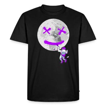 Graffiti Astronaute Street Art - T-shirt Premium bio Homme - noir - Devant - Nico (187cm)