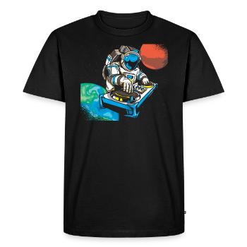 Techno Astronaute Musique Raver - T-shirt Premium bio Homme - noir - Devant - Nico (187cm)
